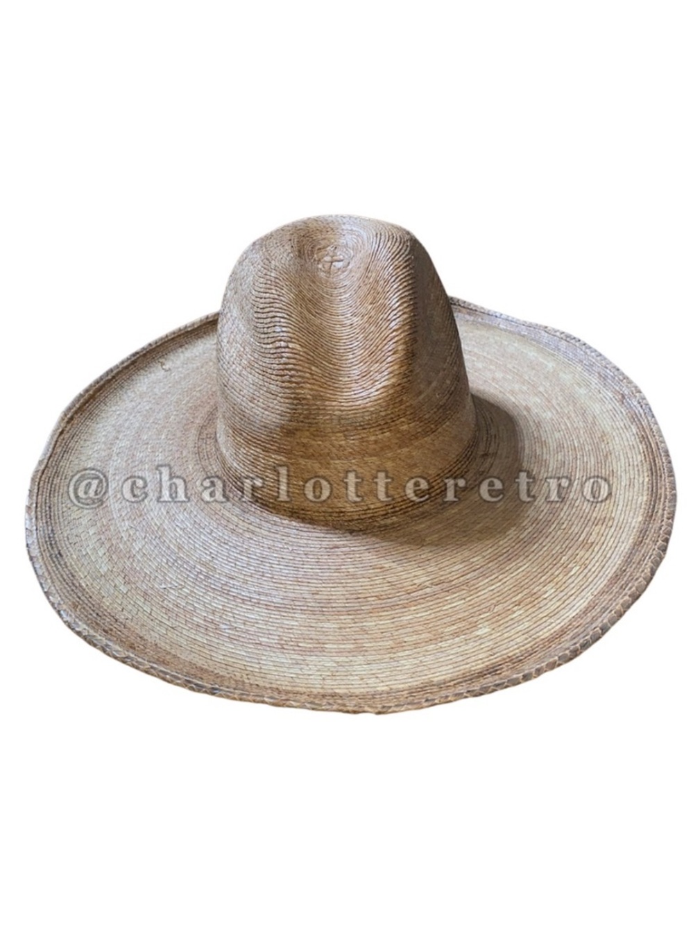 vtg Alamo Hats • Extra Wide Brim Iron Weave Western Hat